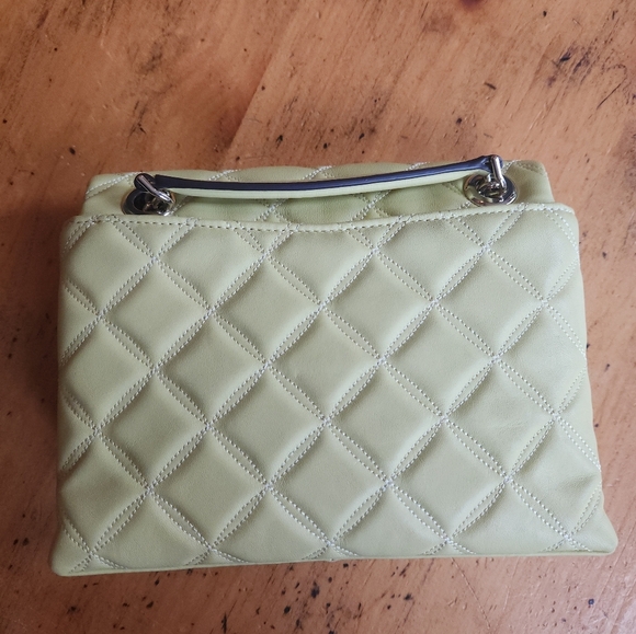 Kate Spade Natalia Quilted Chain Medium Shoulder Bag Crossbody Frosty Lime - Picture 11 of 15